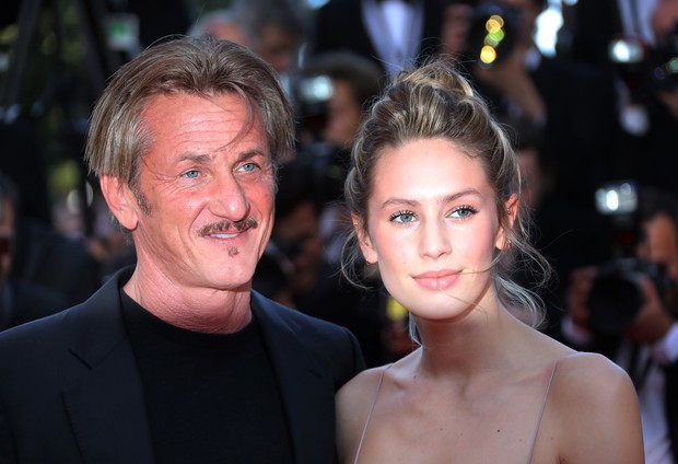 Sean Penn e Dylan Frances Penn no Festival de Cannes 2016 (Foto: AFP)