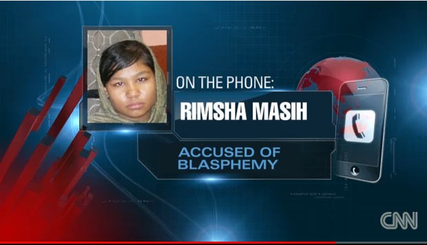 Rimsha Mashi falou por telefone à CNN (Foto: Reprodução)