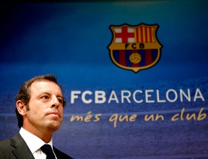 Sandro Rosell, Barcelona president resigns conference (Photo: Reuters)