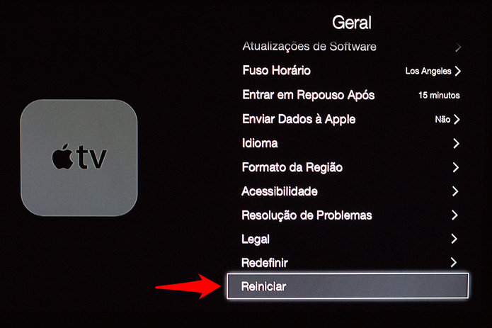Reiniciando a Apple TV. (Foto: Alessandro Junior/TechTudo) (Foto: Reiniciando a Apple TV. (Foto: Alessandro Junior/TechTudo)) Reiniciando a Apple TV. (Foto: Alessandro Junior/TechTudo) (Foto: Reiniciando a Apple TV. (Foto: Alessandro Junior/TechTudo))
