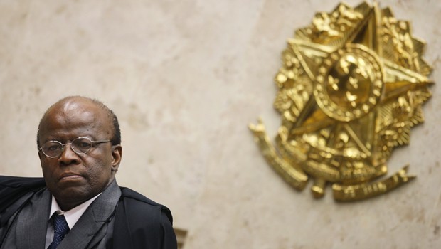 O presidente do STF, Joaquim Barbosa, em sessão do Supremo Tribunal Federal (Foto: Nelson Jr. / STF)