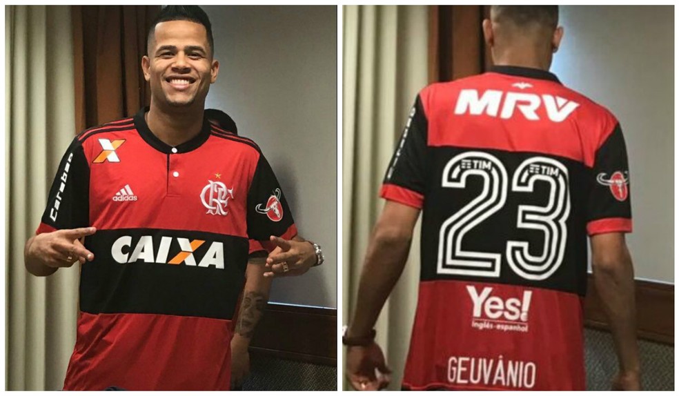 Vazam fotos de Geuvânio com a camisa do Flamengo (Foto: Reprodução)