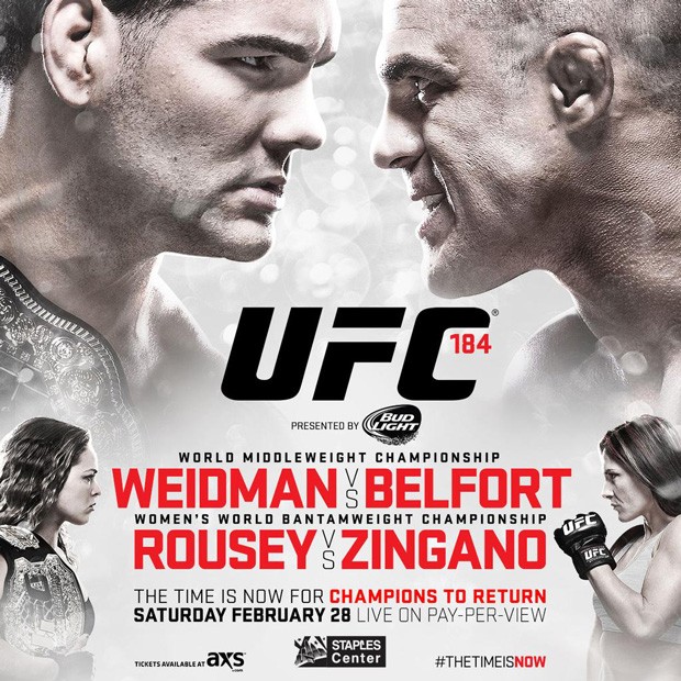 UFC releases UFC 184 Oficial poster! - Sherdog Mixed Martial Arts.