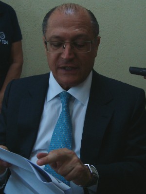 Geraldo Alckmin falou sobre obras em rodovias e cadeias da região de Itapetininga (SP). (Foto: Caio Siqueira / G1)