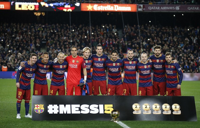 Messi Bola de Ouro Barcelona x Athletic Bilbao (Foto: AP)