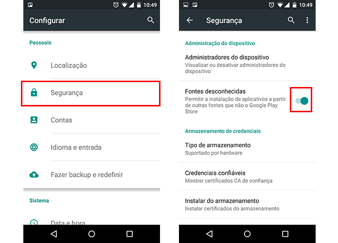 Habilite a instalação de apps via APK (Foto: Reprodução/Paulo Alves)