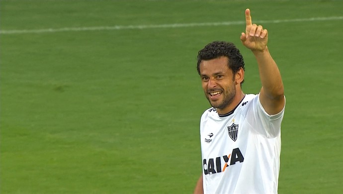 Fred comemora o segundo gol pelo Atlético-MG (Foto: Reprodução/ TV Globo Minas)