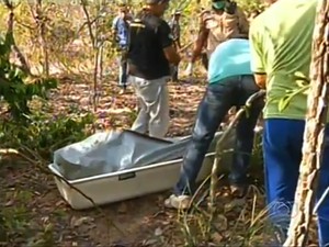 Corpo de estudante foi encontrado embaixo de uma árvore (Foto: Reprodução/TV Anhanguera)