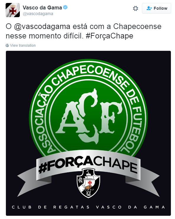 Vasco Chapecoense (Foto: Reprodução)