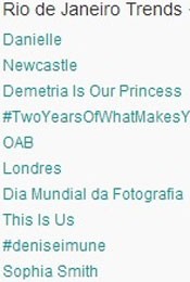 Trending Topics no Rio às 17h16. (Foto: Reprodução/Twitter.com)