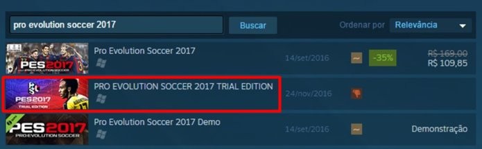 Pro Evolution Soccer 2017 Trial Edition está disponível gratuitamente no PC (Foto: Reprodução/Felipe Demartini)