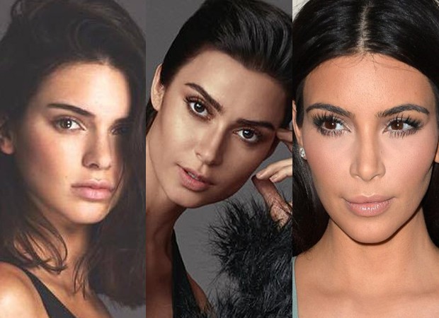 Parecidas? Thaila Ayala é comparada com Kendall Jenner (esq) e Kim Kardashian em ensaio (Foto: Reprodução/Instagram)