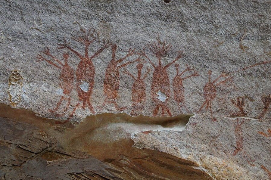 Pinturas rupestres no Parque Nacional Serra da Capivara (Foto: FUNDHAM)