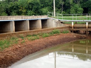 Represa de Saltinho está com volume baixo (Foto: Divulgação/Prefeitura de Saltinho)