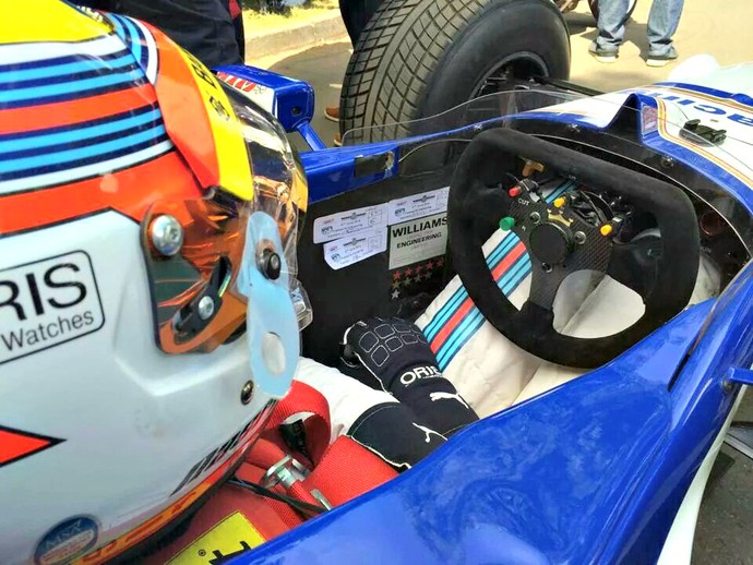 Felipe Nasr piloto Williams FW18 que deu o título de 1996 a Damon Hill (Foto: Reprodução/Twitter)