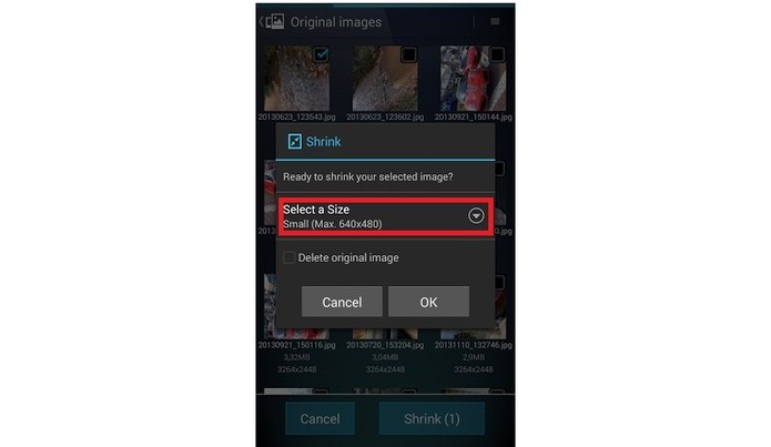 Redimensionando imagens no AVG Image Shrink & Share (Foto: Reprodução/Lívia Dâmaso)