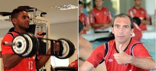 Deivid e Paulo Baier, do Atlético-PR (Foto: Site oficial do Atlético-PR/Divulgação)
