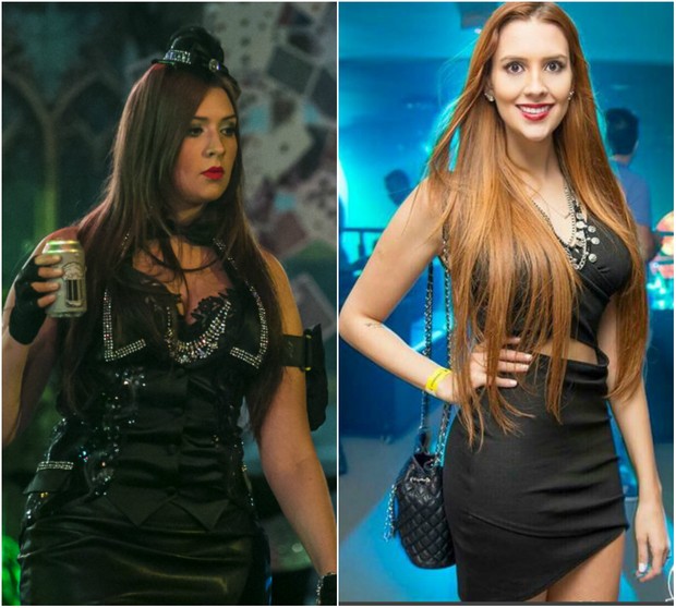 Tamires antes, no BBB15, e depois de perder 14 quilos (Foto: Paulo Belote/TV Globo/Divulgação)