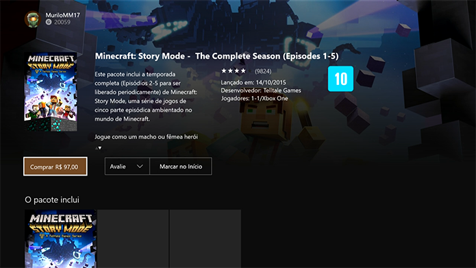 Pague o Minecraft: Story Mode e faça o download (Foto: Reprodução/Murilo Molina)