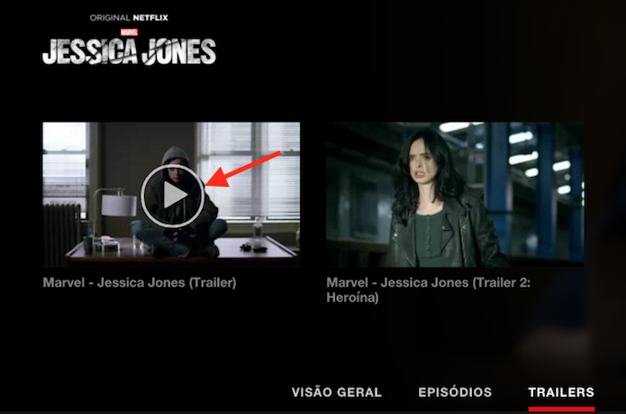 Iniciando um trailer no Netflix (Foto: Reprodução/Marvin Costa)