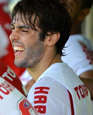 Kaká sorridente treino São Paulo (Foto: Divulgação / Site Oficial do São Paulo)
