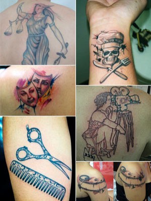 Profissionais tatuam imagens em homenagem ao trabalho; veja   (Beto Gonçalves/Arquivo Pessoal, Gabriela Droguett/Arquivo Pessoal, JP/Arquivo Pessoal)