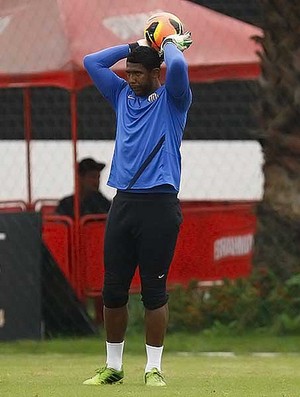 Goleiro Aranha, treino do Santos (Foto: Ricardo Saibun / Divulgação Santos FC)