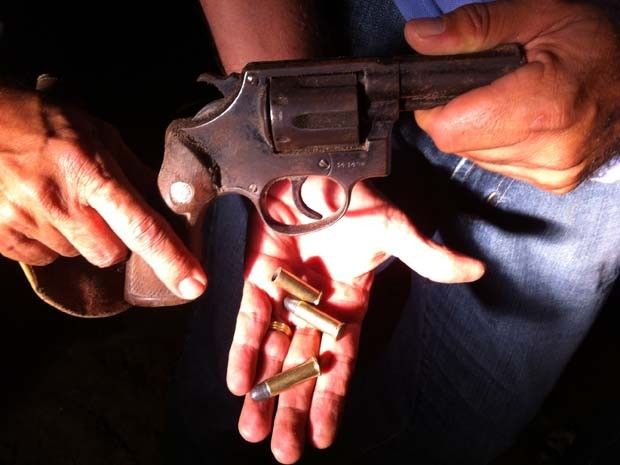 Arma usada por agricultor para matar mulher no RN (Foto: Cedida/Polícia)