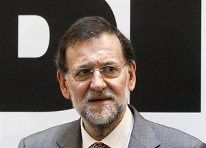 Primeiro-ministro da Espanha, Mariano Rajoy, participa da inauguração do Banco Interamericano de Desenvolvimento (BID) em Madri, na sexta (6) (Foto: Andrea Comas / Reuters)