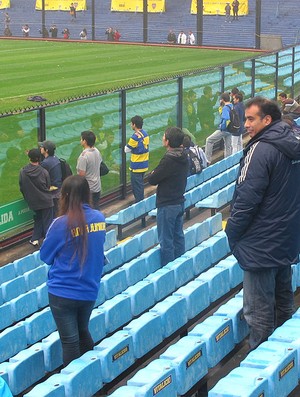 torcida no treino do Boca Juniors (Foto: Alexandre Lozetti / Globoesporte.com)