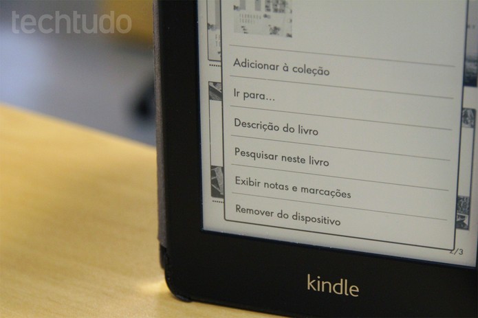 Livro sendo removido da biblioteca do Kindle Paperwhite (Foto: Isadora Díaz/TechTudo) Livro sendo removido da biblioteca do Kindle Paperwhite (Foto: Isadora Díaz/TechTudo)