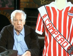 Valdir de Moares, ex-goleiro do Renner em 1954 (Foto: Reprodução/ SporTV) Valdir de Moares, ex-goleiro do Renner em 1954 (Foto: Reprodução/ SporTV)