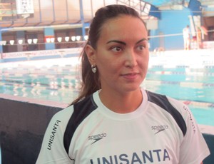 Poliana Okimoto maratona aquática Unisanta (Foto: Bruno Gutierrez)