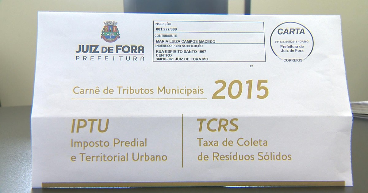 G1 Carnês de IPTU começam a ser entregues em Juiz de Fora notícias em Zona da Mata