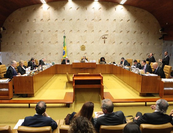 Ministros do STF durante sessão plenária. (Foto: Carlos Moura/SCO/STF )