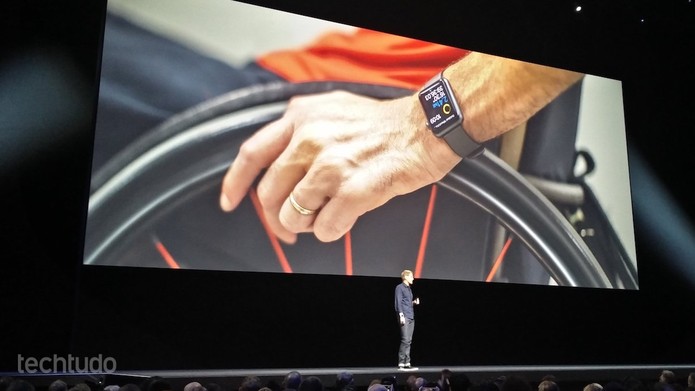 Apple aprimorou sensores para que cadeirantes usem Apple Watch (Foto: Fabrício Vitorino/TechTudo) Apple aprimorou sensores para que cadeirantes usem Apple Watch (Foto: Fabrício Vitorino/TechTudo)
