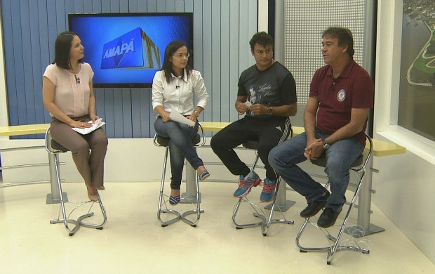 Pugilista e ex-goleira concedem entrevista ao telejornal (Foto: Amapá TV)