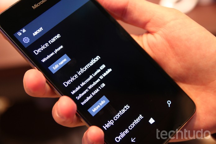 Tela do Lumia 650 (Foto: Fabrício Vitorino/TechTudo)