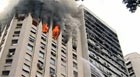 Incêndio em prédio fecha 
Av. Rio Branco (Reprodução/GloboNews)