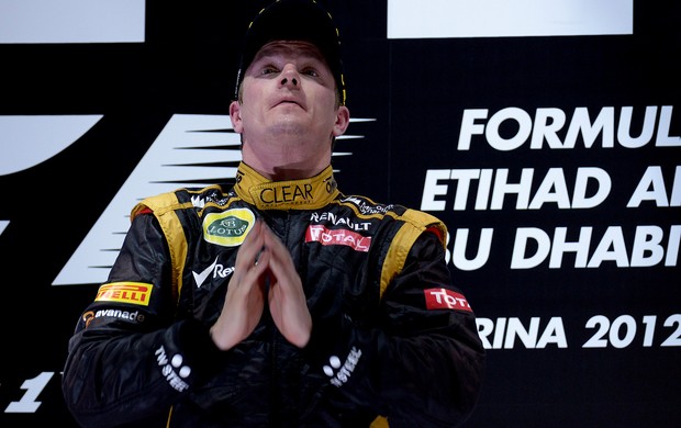 Kimi Raikkonen lotus gp de Abu Dhabi pódio (Foto: Agência AFP)