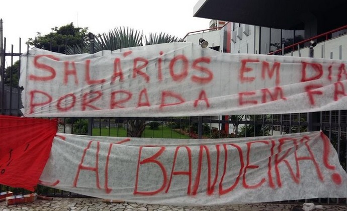 Protesto Gávea Flamengo (Foto: Vivi Mariano)
