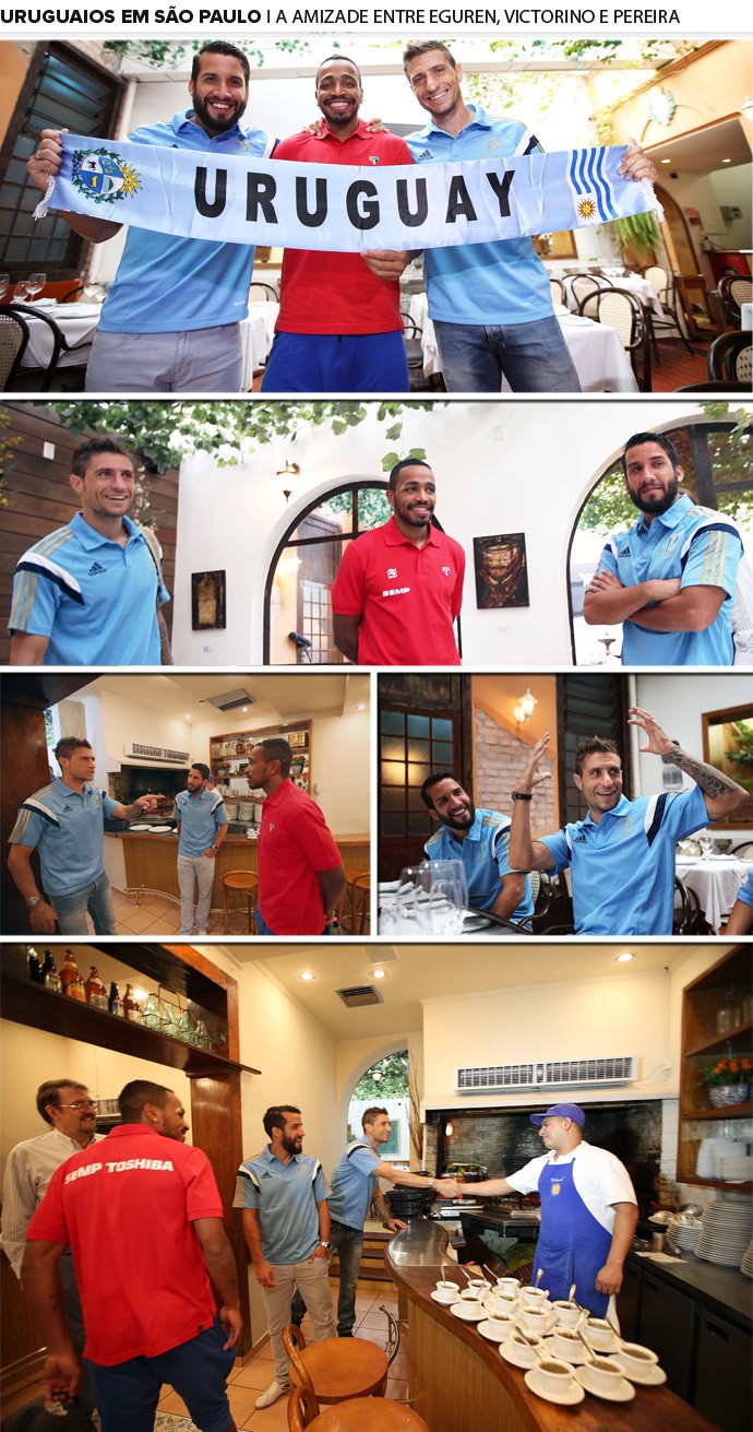 Pereira, Eguren e Victorino, juntos num rincão uruguaio em São Paulo