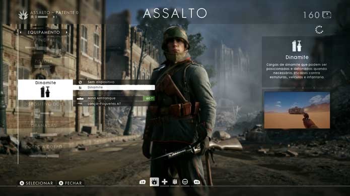 Ajuste sua classe em Battlefield 1 (Foto: Reprodução/Murilo Molina)
