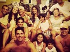 Juliana Paes celebra ano novo com a família reunida em casa