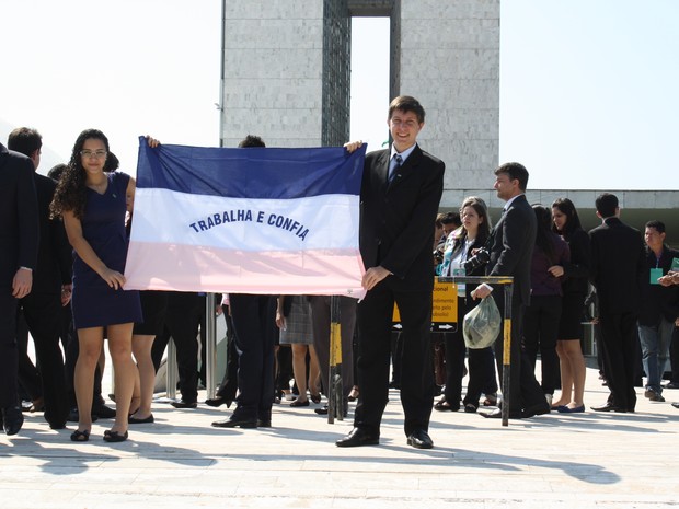 Estudantes do ES representam o estado no Parlamento Jovem Brasileiro (Foto: Luciléia Gilles/ VC no ESTV)