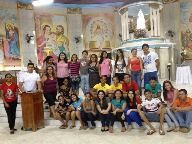 Cerca de 67 jovens da Paróquia Nossa Senhora de Fátima, de Porto Velho, irão ao RJ participar da JMJ (Foto: Larissa Matarésio/G1)