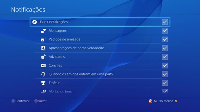 Configure as notificações (Foto: Reprodução/Murilo Molina)