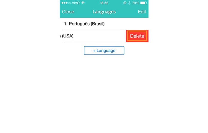 Delete os idiomas que preferir (Foto: Reprodução/Barbara Mannara)
