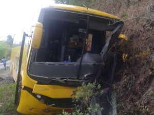 Alguns passageiros sofreram apenas ferimentos leves e foram atendidos pelo Samu (Foto: obaianao.net)