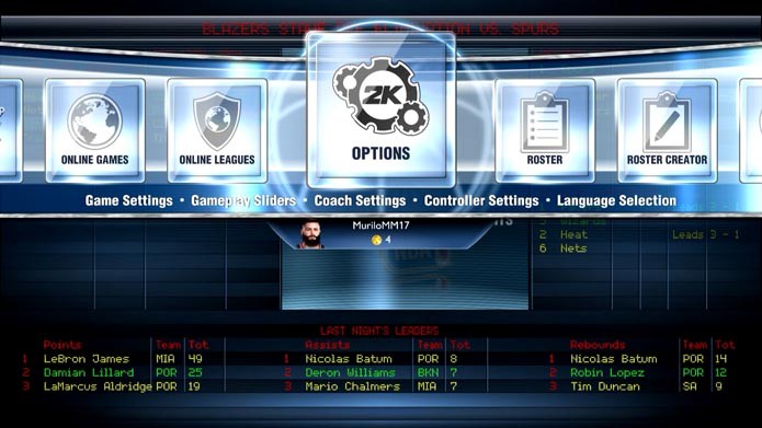 NBA 2K14: como personalizar as regras e dificuldade do game (Foto: Reprodução/Murilo Molina)